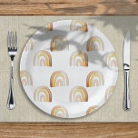 Assiettes En Carton Cute Boho arc-en-ciel Baby shower neutre entre les<br><div class="desc">Cette plaque en papier baby shower douce est dotée d'un motif d'illustration arc-en-ciel couleur neutre. C'est le design parfait pour un baby shower doux et neutre pour le genre et il coordonne avec notre collection de Baby showers "Cute Boho Rainbow"!</div>