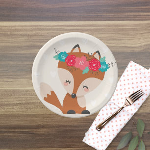 Assiettes En Carton Cute Boho Chic Fox