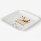 Assiettes En Carton Cute Boho Orange Fruit Gâteau À Tout Âge Anniversa (Angulaire)