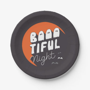 Assiettes En Carton Cute Boo Halloween Plaques papier