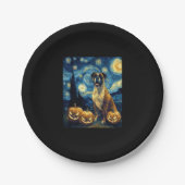 Assiettes En Carton Cute Boxer Halloween Jack-o'-lantern Citrouille Fa (Devant)