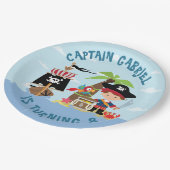 Assiettes En Carton Cute Boy Pirate Party Plaque papier (Angle)