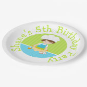 Assiettes En Carton Cute Brunette Cheveux Garçon Baking Anniversaire F (Angle)