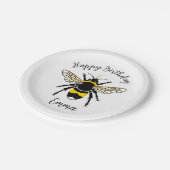 Assiettes En Carton Cute Buzzy BEE Faune - Joyeux anniversaire - Fête (Angle)
