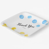Assiettes En Carton Cute Canards Merci Baby shower d'aquarelle main   (Angulaire)