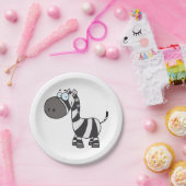 Assiettes En Carton Cute Cartoon Zebra Funny Animal Character (Fête)