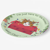 Assiettes En Carton Cute Cat in a Box Here for the Boxes Christmas (Angle)