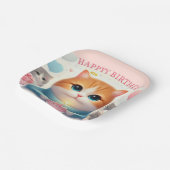 Assiettes En Carton Cute Chat Joyeux Plaque Papier Anniversaire (Angulaire)