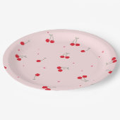 Assiettes En Carton Cute Cherry Pattern | Pink Aesthetic Seamless  (Angle)
