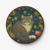 Assiettes En Carton Cute Cheshire Chat style Art nouveau (Devant)