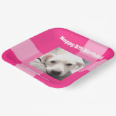 Assiettes En Carton Cute Chien Photo 5Anniversaire rose (Angulaire)