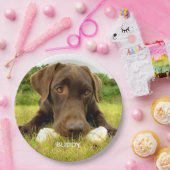 Assiettes En Carton Cute chocolat Labrador Custom (Fête)