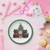 Assiettes En Carton Cute Christmas Cats (Fête)