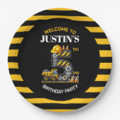 Assiettes En Carton Cute Construction 5e fête d'anniversaire (Devant)