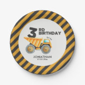 Assiettes En Carton Cute Construction Birthday Boy Party 3th Years (Devant)