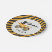 Assiettes En Carton Cute Construction Birthday Boy Party 3th Years (Angle)