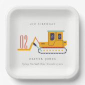 Assiettes En Carton Cute Construction Fourche Ascenseur N'Importe Quel (Recto)