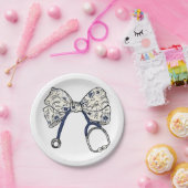 Assiettes En Carton Cute Coquette Bow Coquette Bow Nurse Nurse (Fête)