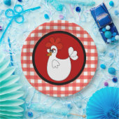 Assiettes En Carton Cute Country poulet Grange (Fête)