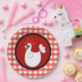 Assiettes En Carton Cute Country poulet Grange (Fête)