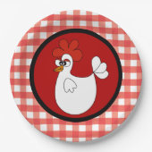 Assiettes En Carton Cute Country poulet Grange (Devant)