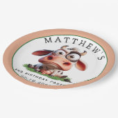 Assiettes En Carton Cute Cow Farm Animaux 2e fête d'anniversaire (Angle)