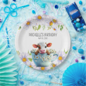 Assiettes En Carton Cute Cow Teacup Daisies Anniversaire (Fête)