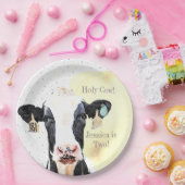 Assiettes En Carton Cute Cow Wild Animal Jaune 2e fête d'anniversaire (Fête)
