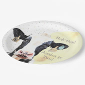 Assiettes En Carton Cute Cow Wild Animal Jaune 2e fête d'anniversaire (Angle)