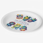 Assiettes En Carton Cute Cudely Colorful Petits Monsters Anniversaire (Angle)