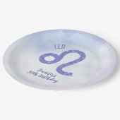 Assiettes En Carton Cute Custom Leo Astrologie Purple Anniversaire (Angle)