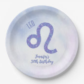 Assiettes En Carton Cute Custom Leo Astrologie Purple Anniversaire (Devant)