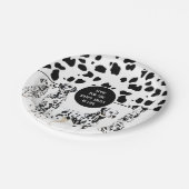 Assiettes En Carton Cute Dalmatiens Noir & Blanc Zones Joyeuses (Angle)