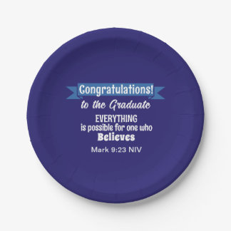 Assiettes En Carton Cute Dark Blue and White Graduation Inspirational
