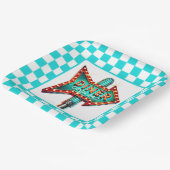 Assiettes En Carton Cute Diner retro party (Angulaire)