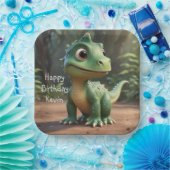 Assiettes En Carton Cute Dinosaur (Fête)