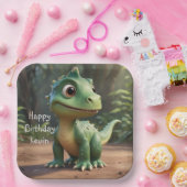 Assiettes En Carton Cute Dinosaur (Fête)