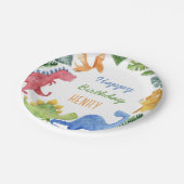 Assiettes En Carton Cute Dinosaur Boy Anniversaire (Angle)