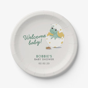 Assiettes En Carton Cute Dinosaur Inspiré Baby shower Plaque papier