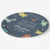 Assiettes En Carton Cute Dinosaur Plaques d'anniversaire personnalisée (Angle)