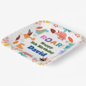 Assiettes En Carton Cute Dinosaur thème anniversaire plaques de papier (Angulaire)