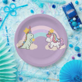 Assiettes En Carton Cute Dinosaur Unicorn arc-en-ciel fête d'anniversa (Fête)