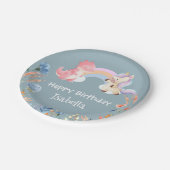 Assiettes En Carton Cute Dinosaur Unicorn arc-en-ciel Fleur anniversai (Angle)