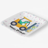 Assiettes En Carton Cute dinosaure Construction Camion garçon B2S Anni (Angulaire)