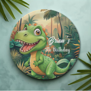 Assiettes En Carton Cute Dinosaures rugit Boy fête d'anniversaire