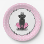 Assiettes En Carton Cute Dog Ballet Princess Black Labrador Retriever (Devant)