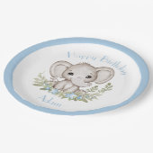 Assiettes En Carton Cute Elephant Anniversaire Boy Party Plaques papie (Angle)