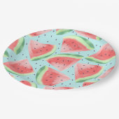 Assiettes En Carton Cute Eté Kawaii Aquarelle (Angle)