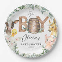 Cute Farm Animaux Verdure Garçon Grange Baby showe