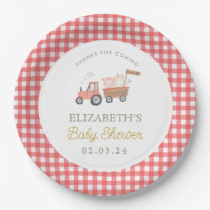Assiettes En Carton Cute ferme Baby shower de Barnyard